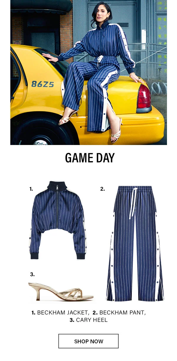 Game Day - Beckham Jacket, Beckham Pant, Cary Heel