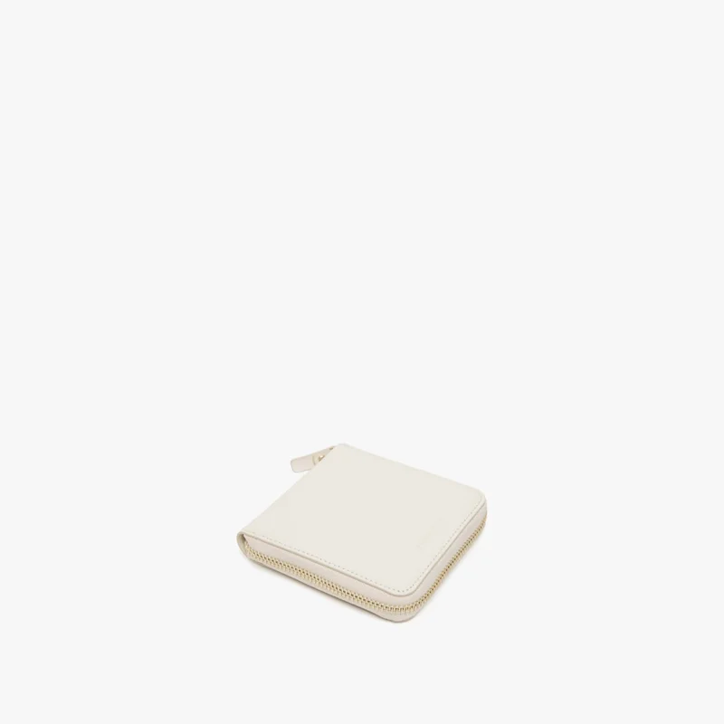 Image of Mallorca Small Wallet - Saffiano Leather - Ivory / Gold / Camel