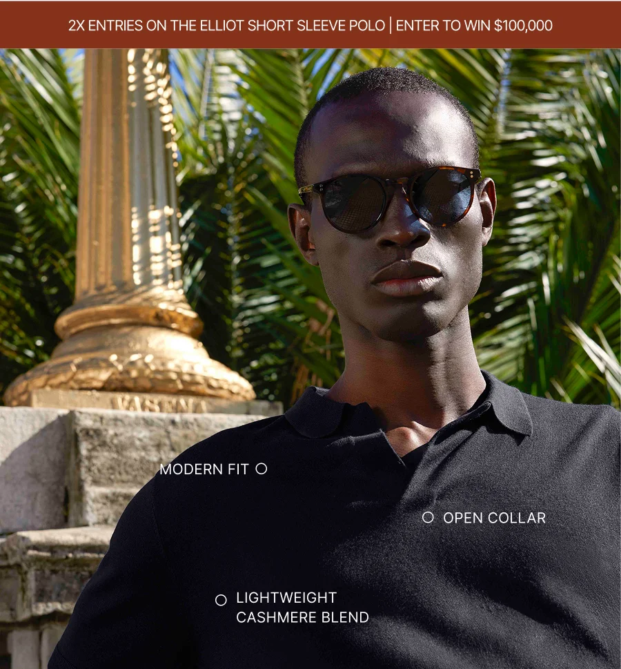 2X ENTRIES ON THE ELLIOT SHORT SLEEVE POLO