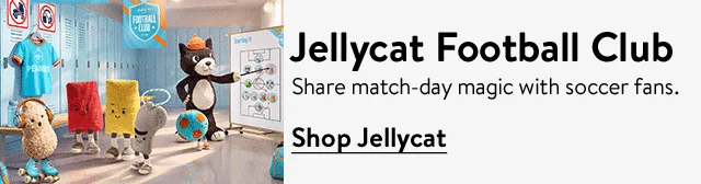 Characters from the Jellycat Football Club Collection.