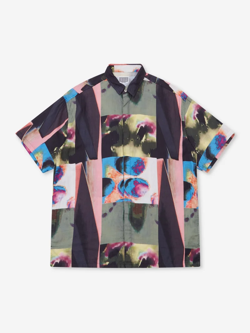 Image of C.E Cav Empt Fk Sequentialismstrip Short Sleeve Shirt - Multi