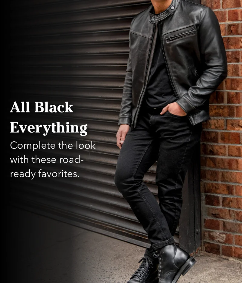 All Black Everything; Complete the Look with these road-ready favorites.