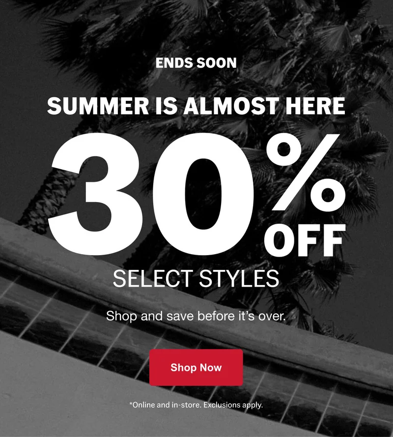 ENDS SOON. Summer is almost here