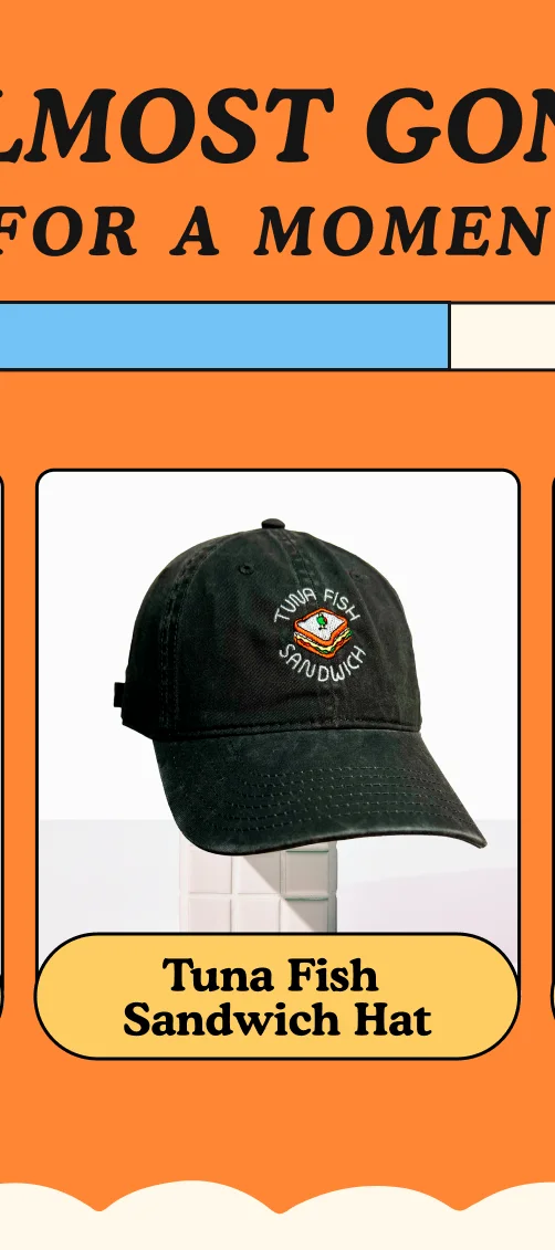 tuna fish sandwich hat