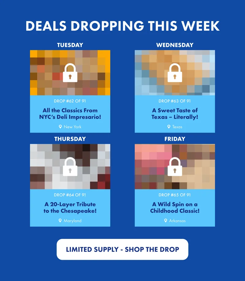 50% off one iconic food every day!