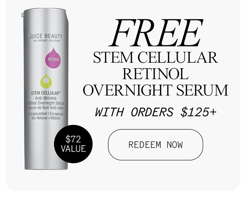 Free Stem Cellular Retinol Overnight Serum with $125 Purchase