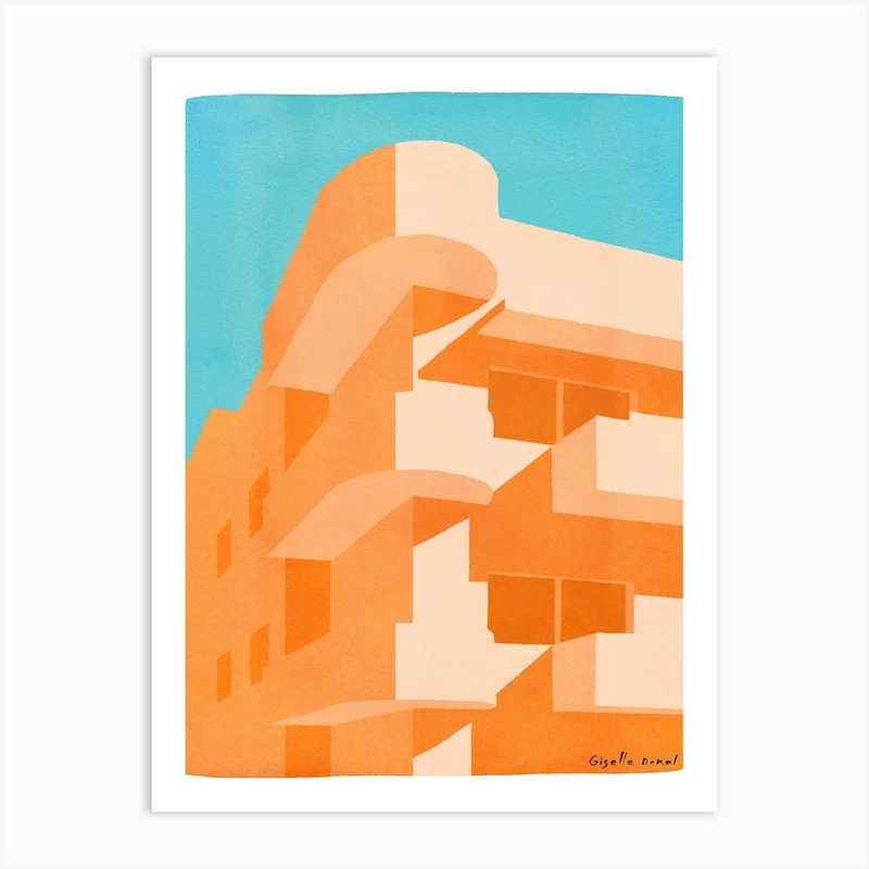 Image of Bauhaus Orange Art Print