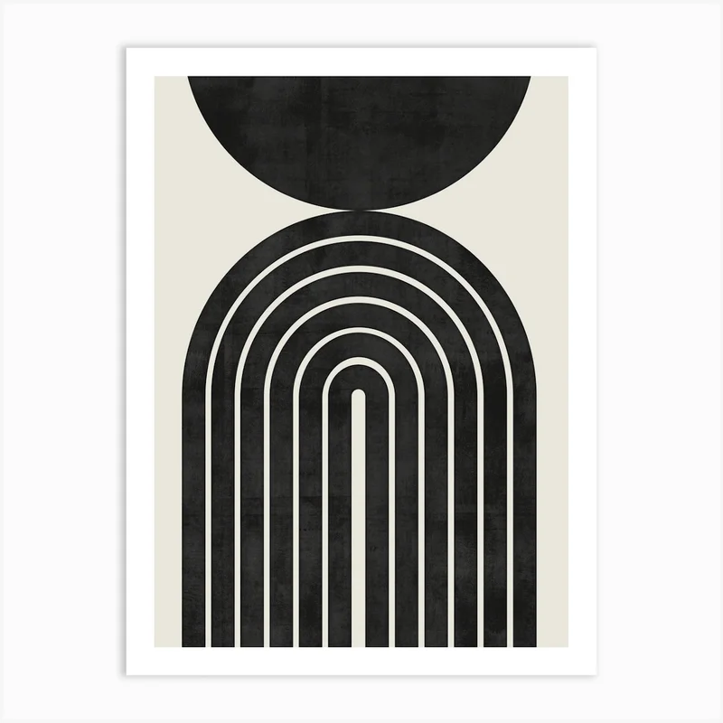 Image of Abstract Rainbow Circle One Art Print