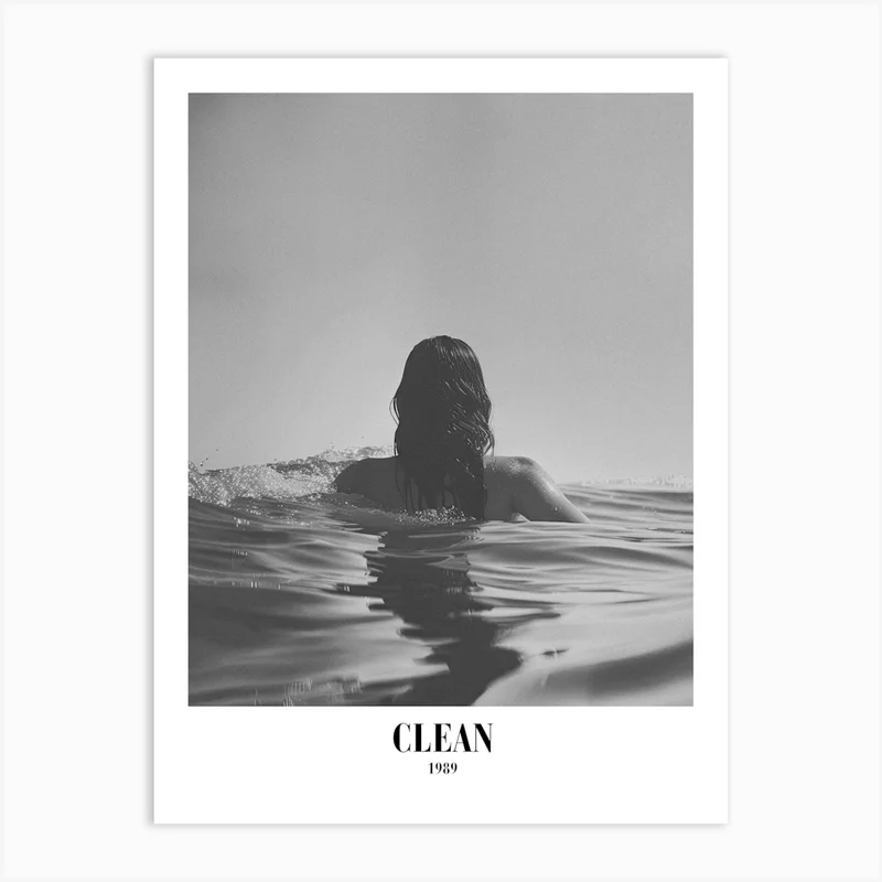 Image of Taylor Swift Clean 1989 Swifie Merch Black And White Art Print
