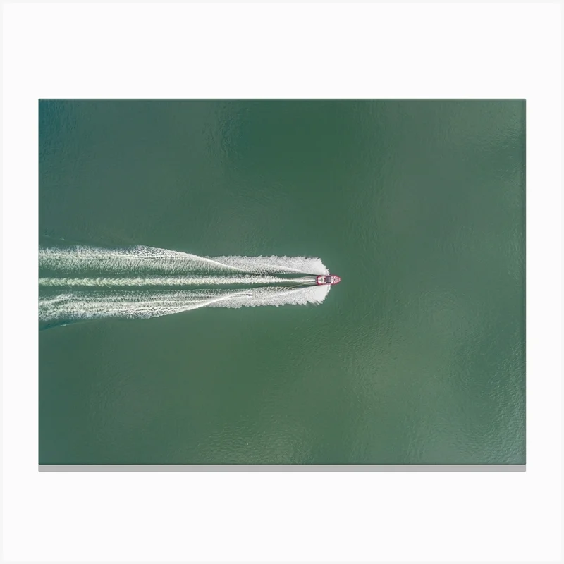 Image of Birdseye Boat Canvas Print