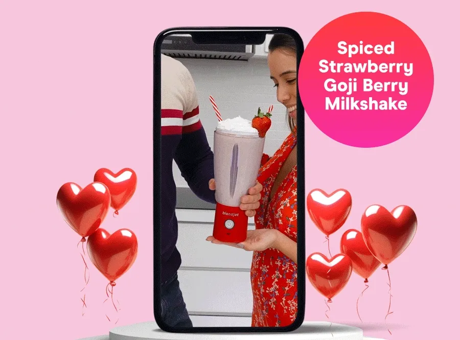 Spiced Strawberry and Goji Berry Milkshake