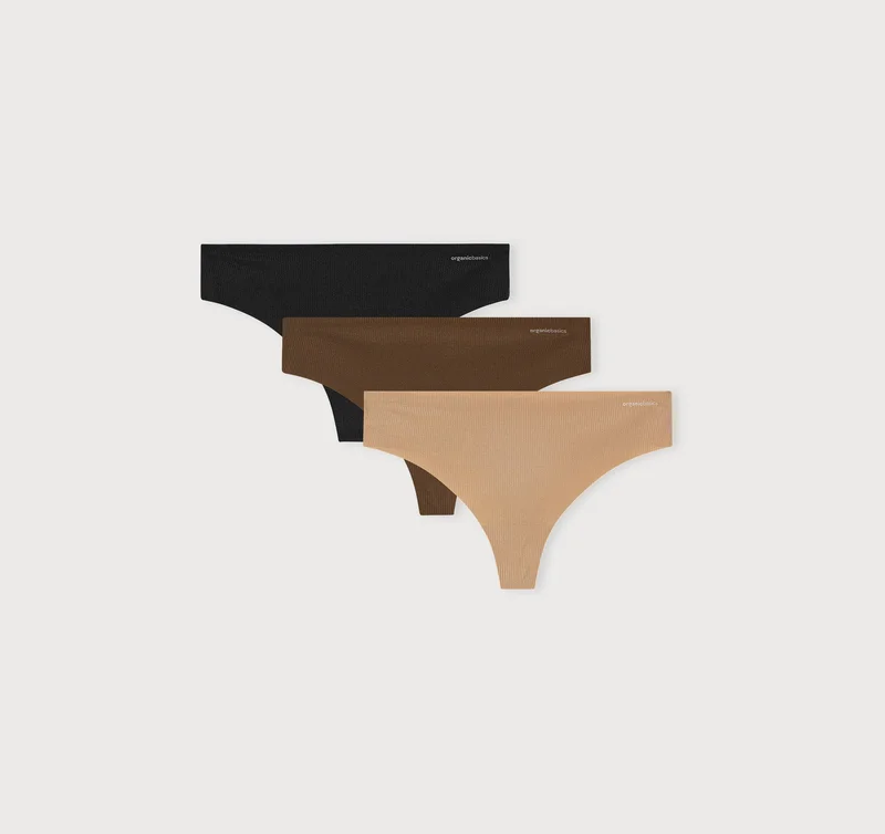 Image of Naked Rib Thong 3-pack