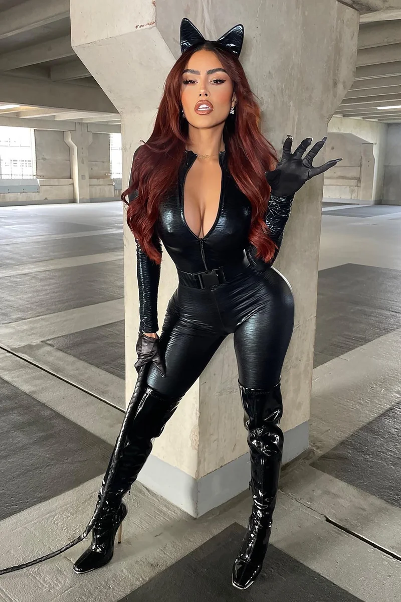 Image of Cat Fight 5 Piece Costume Set - Black