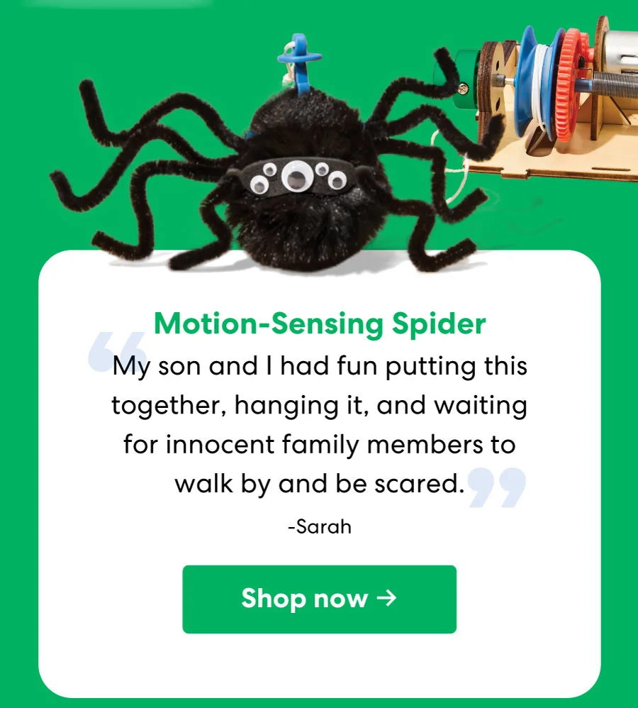 Motion Sensing Spider