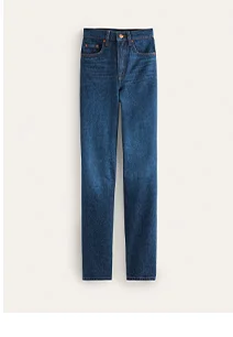High Rise Straight Leg Jeans - Indigo