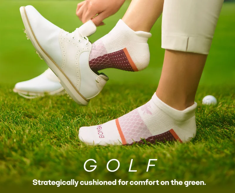 GOLF Strategically cushioned for comfort on the green.