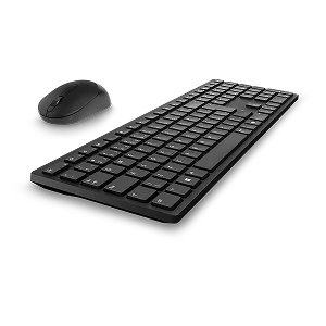 A Dell wireless keyboard and mouse.