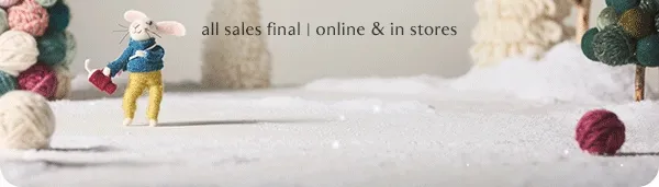 all sales final | online & in stores