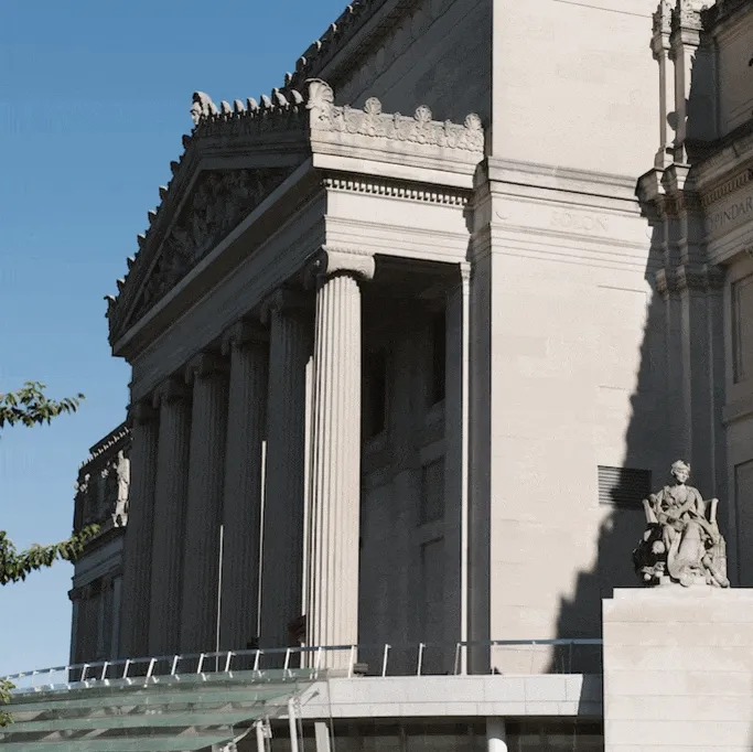 A GIF of photographs of people around the Museum
