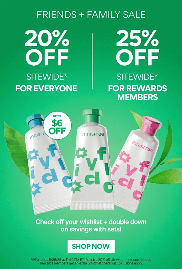 FRIENDS + FAMILY SALE