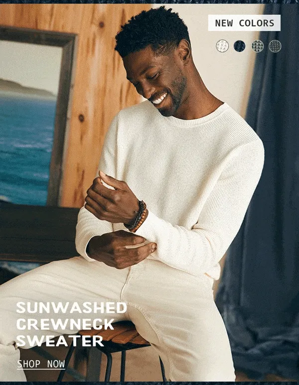 Sunwashed Crewneck Sweater - Shop Now