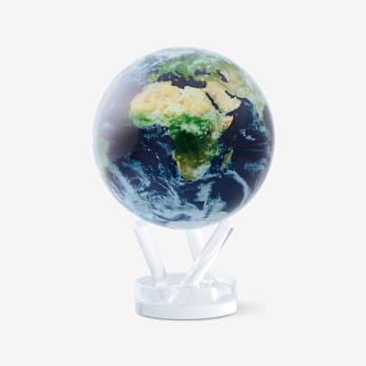 Earth with Clouds Rotating Globe