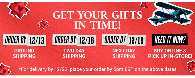 Get Your Gifts In Time!