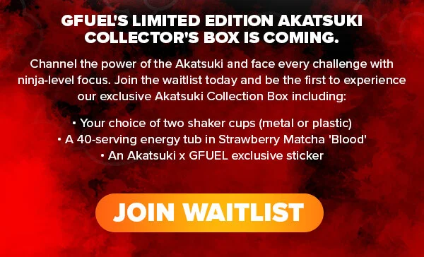 G FUEL'S LIMITED EDITION AKATSUKI COLLECTOR'S BOX IS COMING