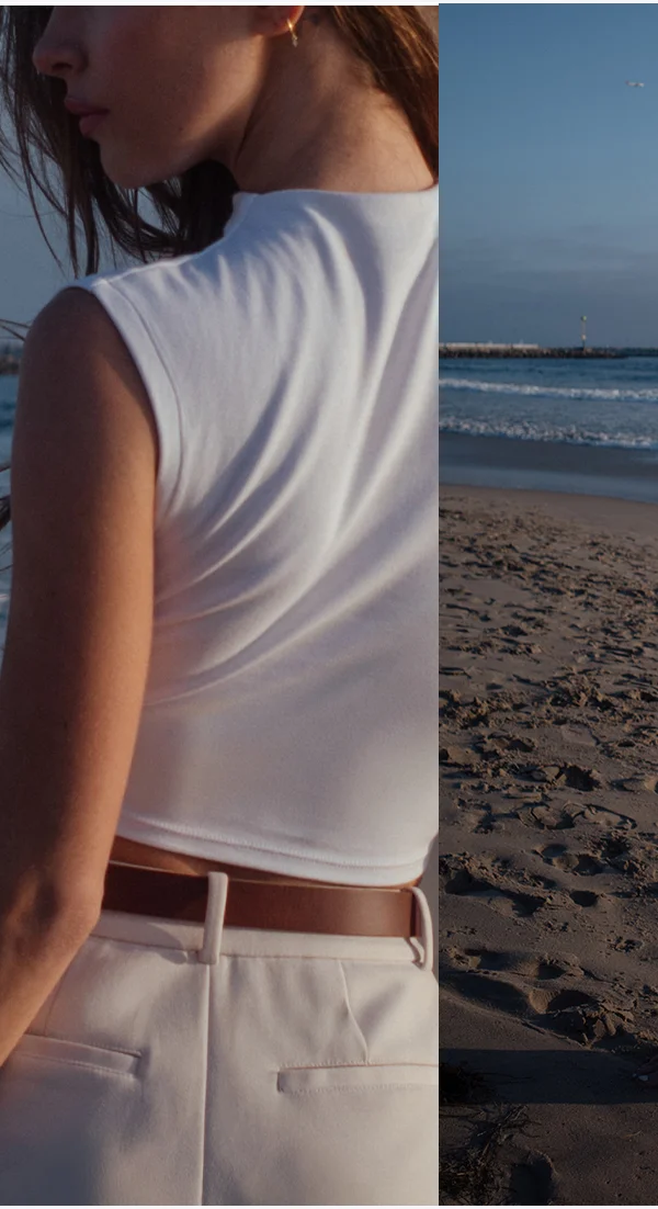 White Sleeveless Tomboy Tee