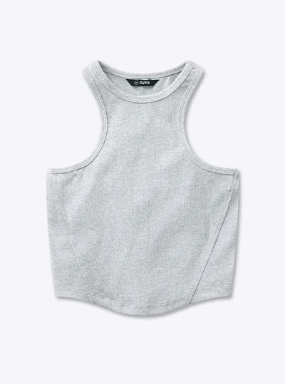 Heather Grey Racer Tank