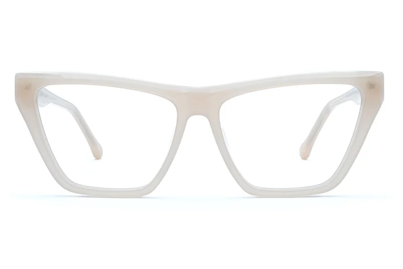 Image of Raven Clear Lenses in Blush Cotton