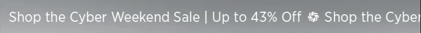 Shop the Cyber Weekend Sale | Up to 43% off