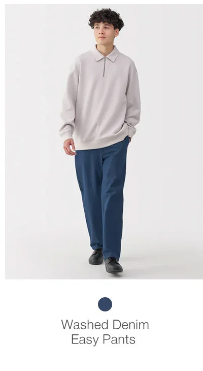 Shop Men's Washed Denim Easy Pants