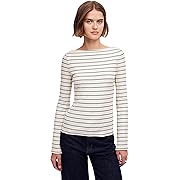 Boatneck Cotton Rib Long Sleeve