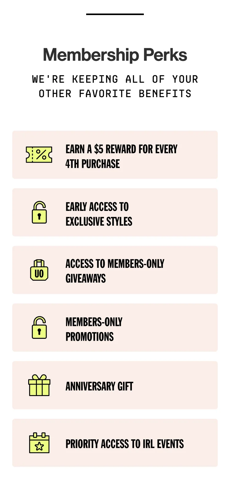 MEMBERSHIP PERKS