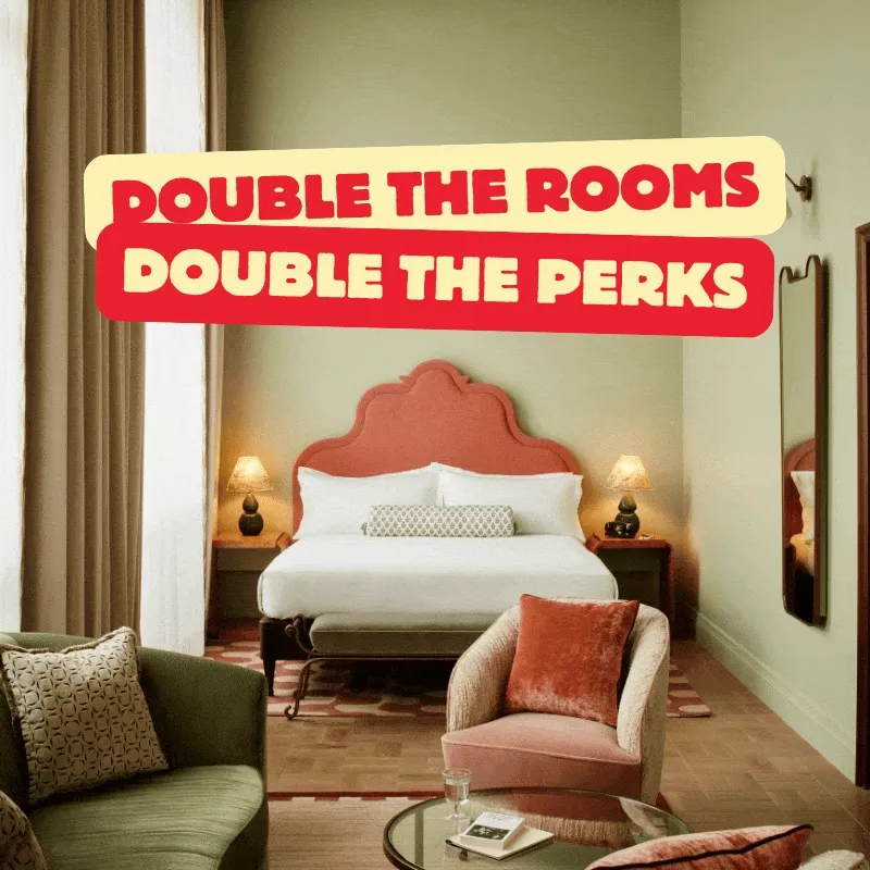 Double the rooms, double the perks GIF