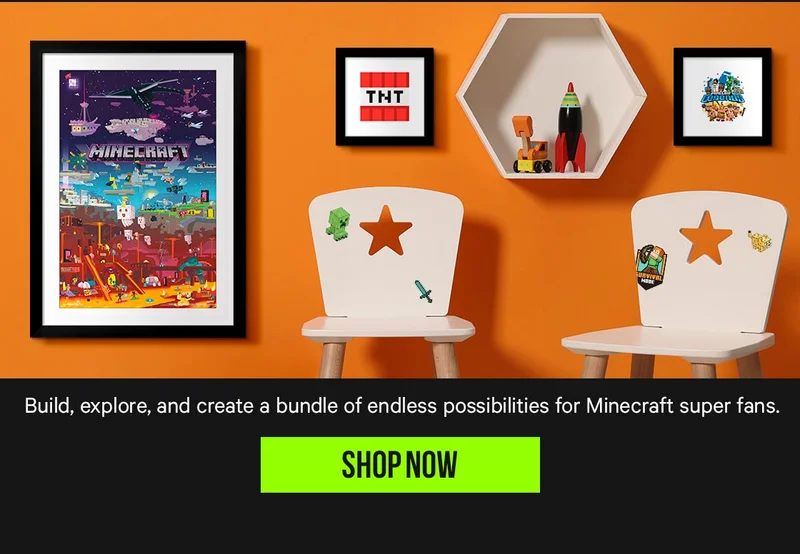 Build, explore, and create a bundle of endless possibilities for Minecraft super fans.