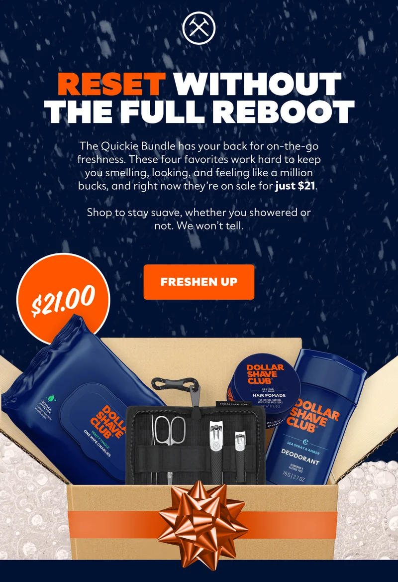 RESET WITHOUT THE FULL REBOOT | CTA: FRESHEN UP