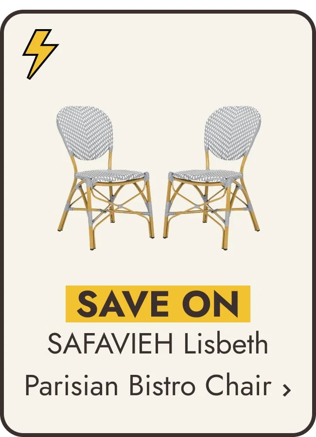 SAFAVIEH Lisbeth Parisian Bistro Stacking Navy/ White Side Chair (Set of 2)