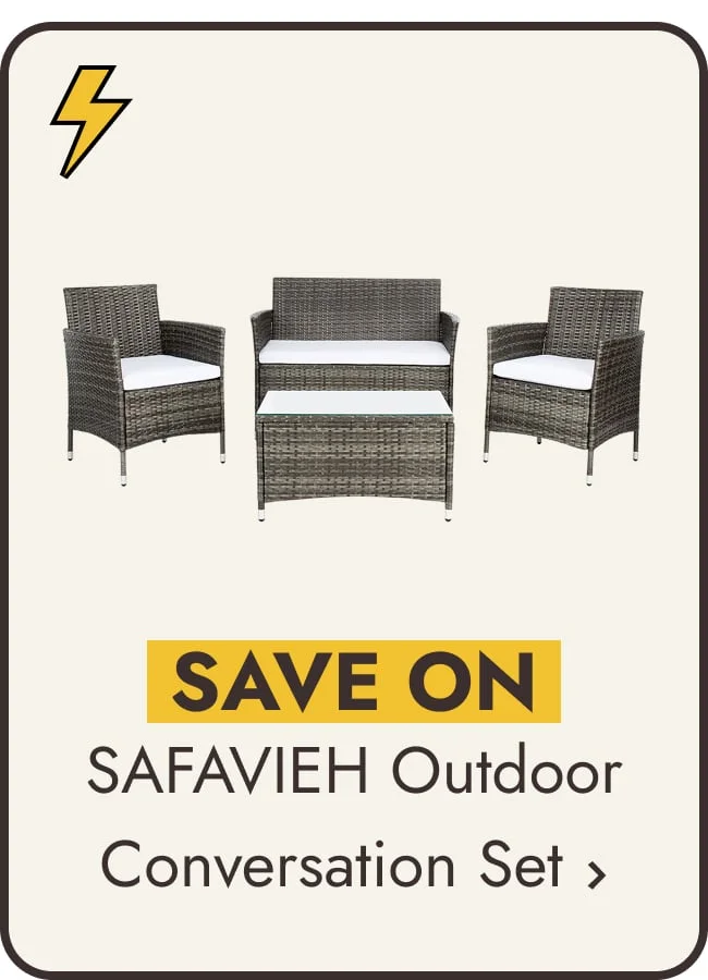 SAFAVIEH Outdoor Bandele 4-Piece Conversation Patio Set