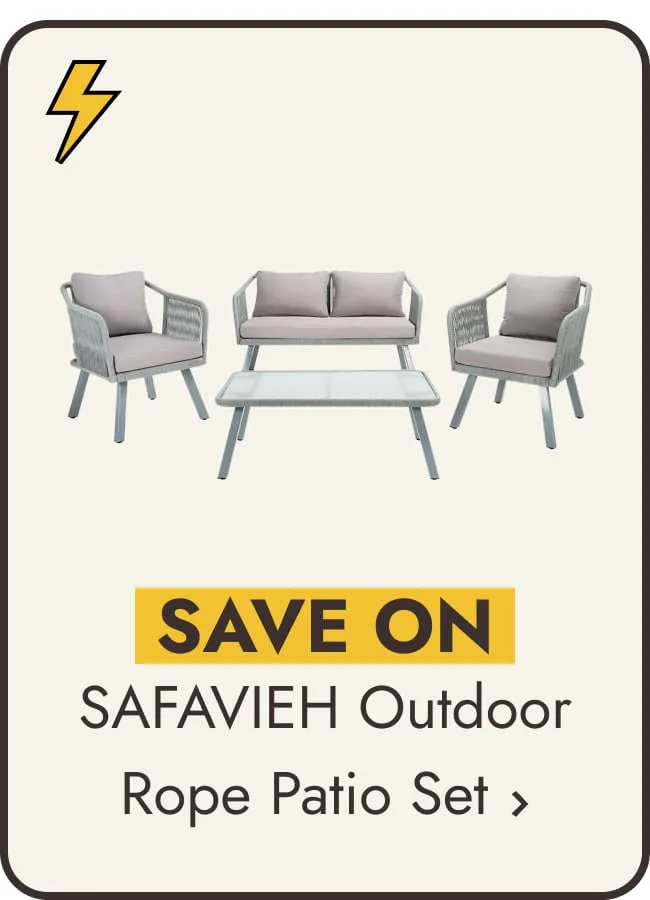 SAFAVIEH Outdoor Living Torsla 4-Piece Rope Patio Set
