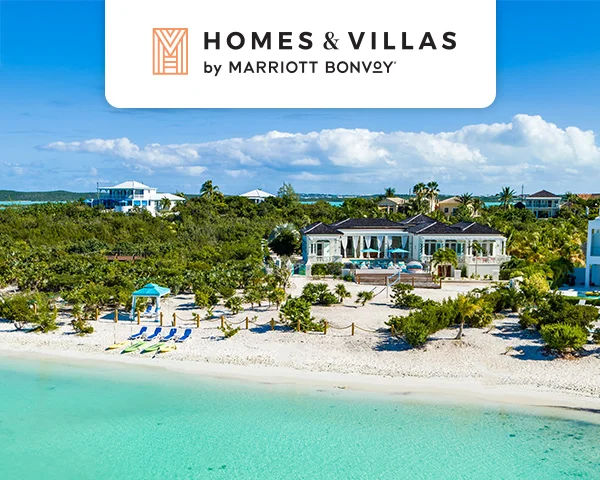 Beautiful aerial view of a beachfront property.