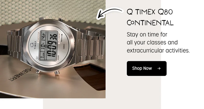 Q TIMEX Q80 CONTINENTAL | Story on time for all your classes and extracurricular activities. | Shop Now