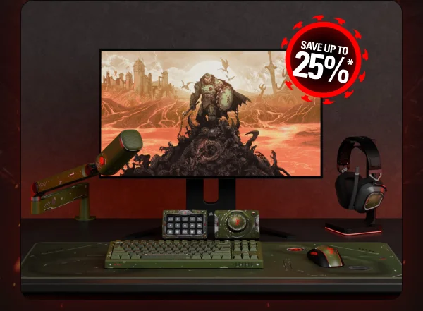 DOOM™️: The Dark Ages desk setup. Save up to 25%*