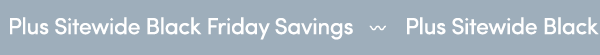 Plus sitewide black friday savings