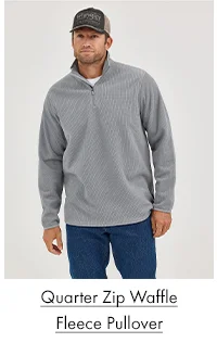 Quarter Zip Waffle Fleece Pullover