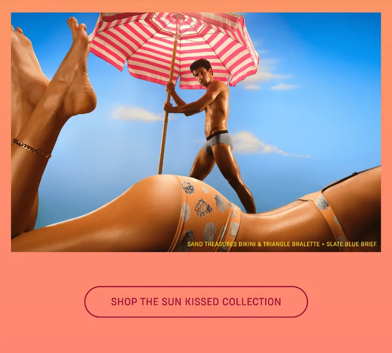 Sand Treasures Bikini & Triangle Bralette + Slate Blue Brief | Shop the Sun Kissed Collection
