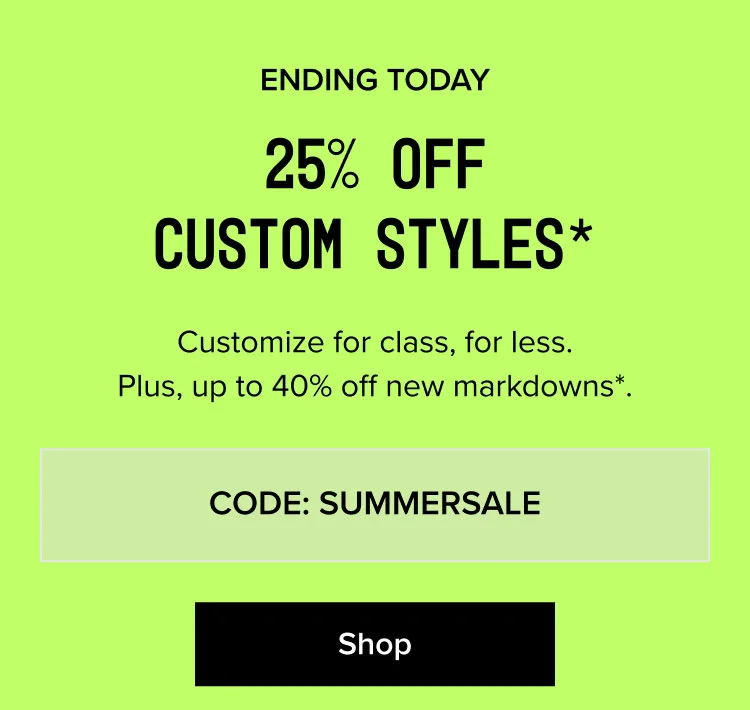 Code: SUMMERSALE - Shop