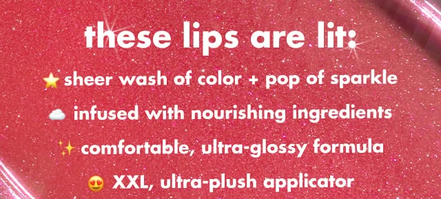 sheer wash of color + pop of sparkle