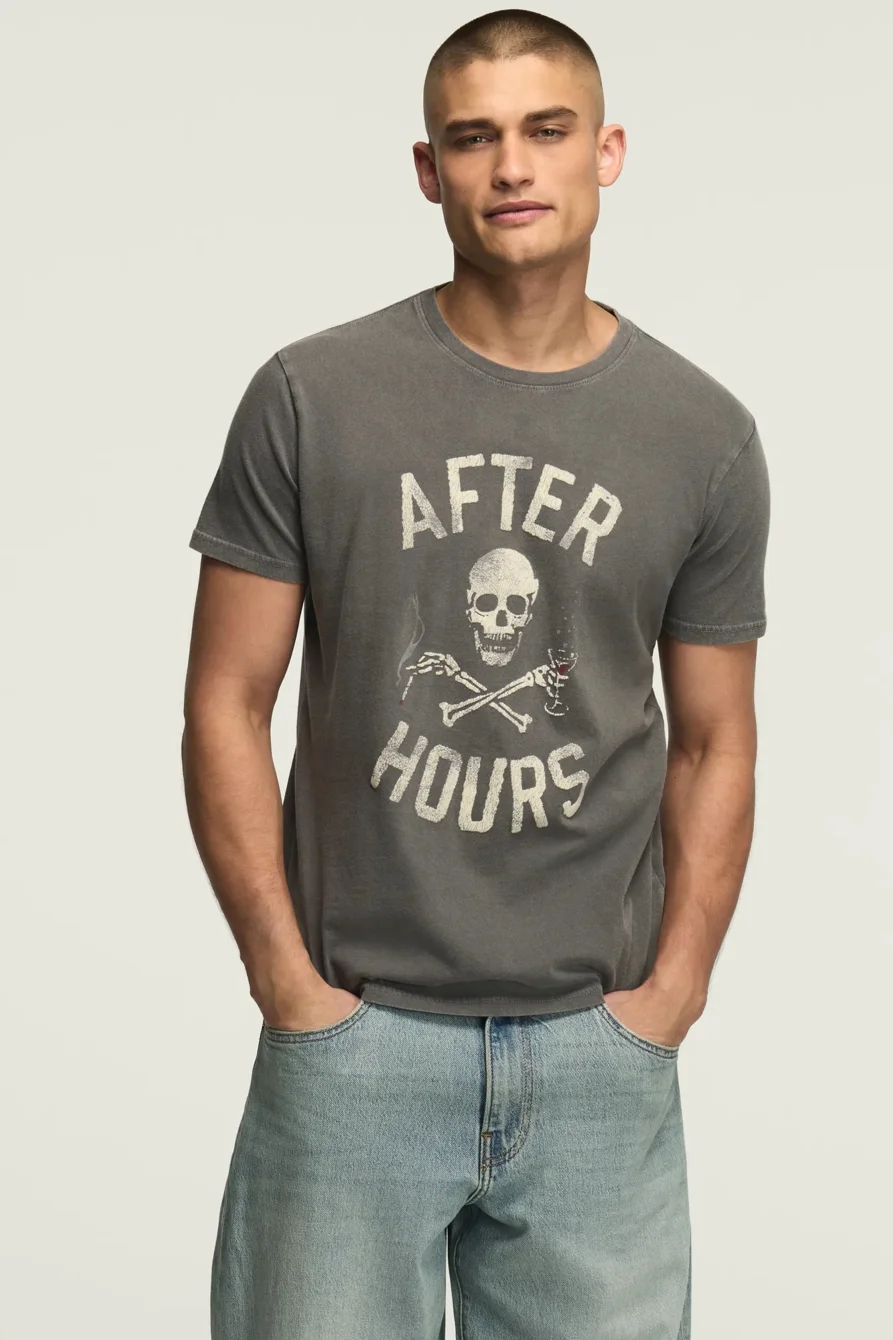Image of Lucky Brand After Hours Chicago Tee - Men's Clothing Tops Shirts Tee Graphic T Shirts in Castlerock